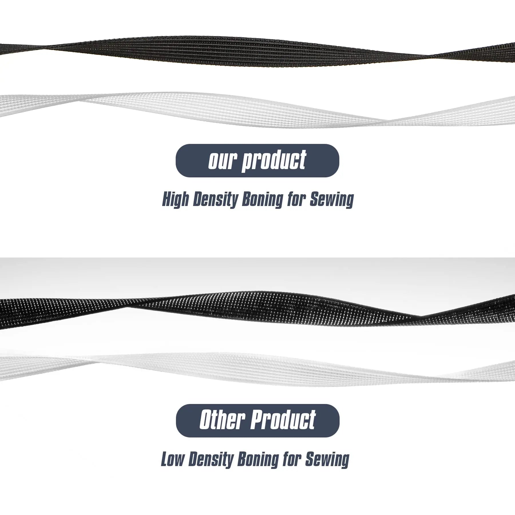 White Polyester Boning Roll for Wedding Dress and Corset Sewing