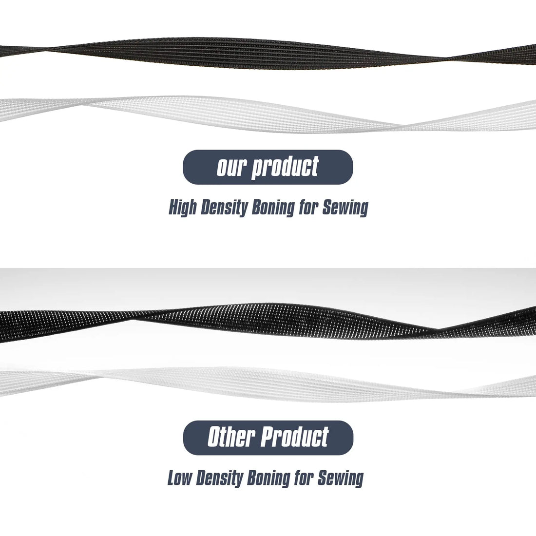 White Polyester Boning Roll for Wedding Dress and Corset Sewing