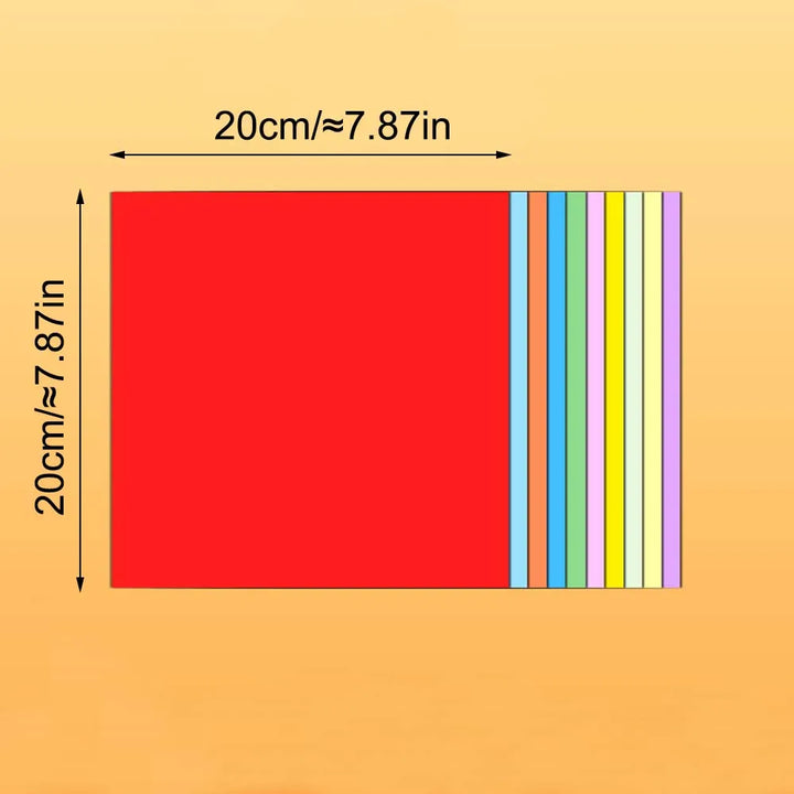Double-Sided Colorful Origami Paper Kit for DIY Beginner Crafts Projects