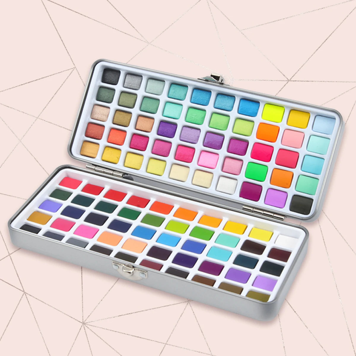 Seamiart Solid Watercolor Paint Set with Glitter Neon Art Colors