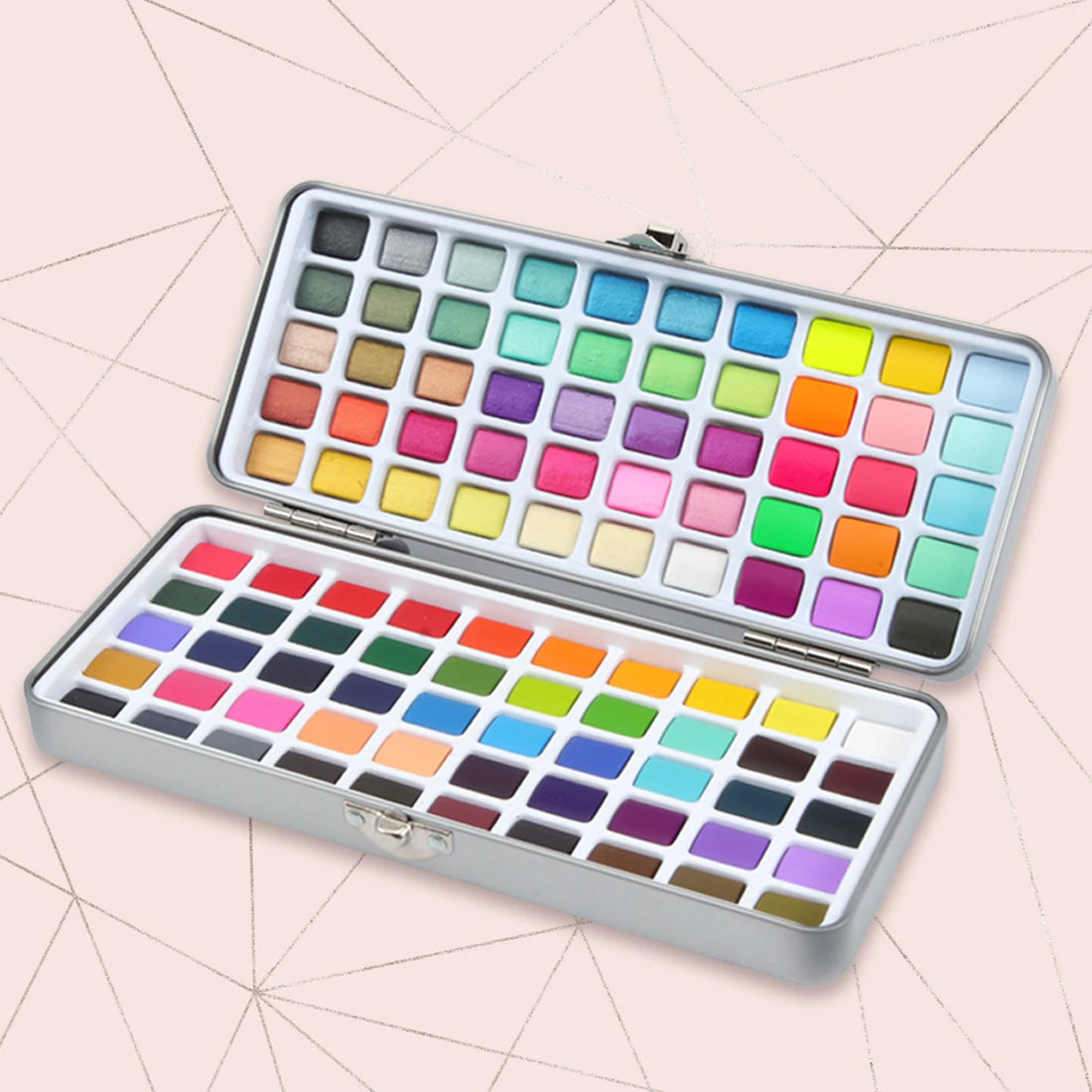 Seamiart Solid Watercolor Paint Set with Glitter Neon Art Colors