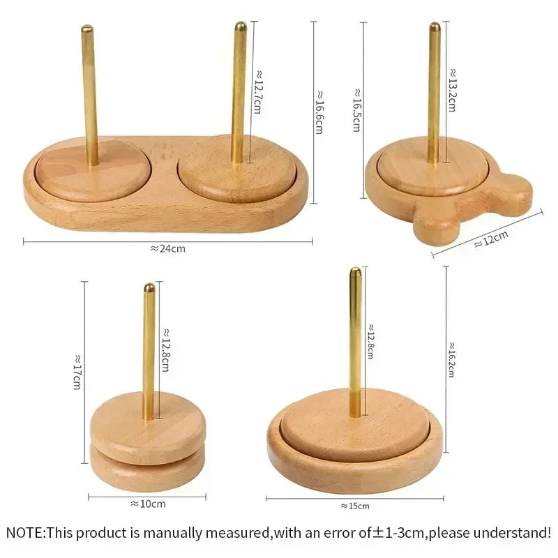 Wooden Yarn Holder Stand for Crochet Knitting Sewing Thread Tools