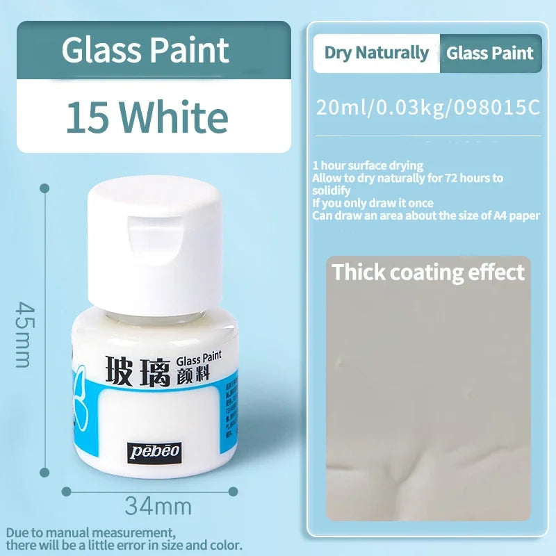 Transparent Glass Paint Set for DIY Stained Glass Art Crafts