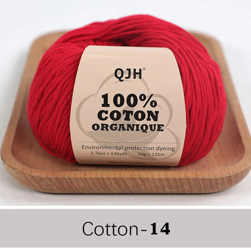 Soft Cotton Baby Yarn Set for Crochet and Knitting Crafts