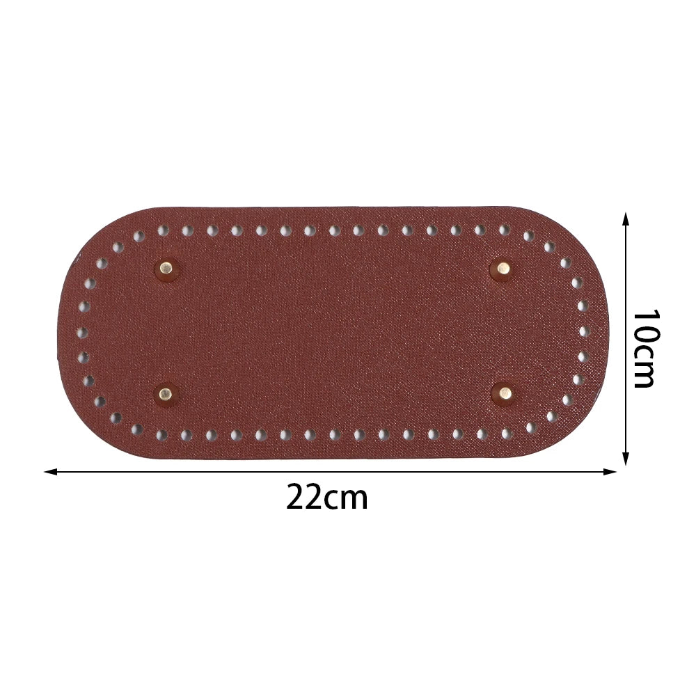 PU Leather Crochet Bag Bottom for DIY Knitting and Weaving Crafts