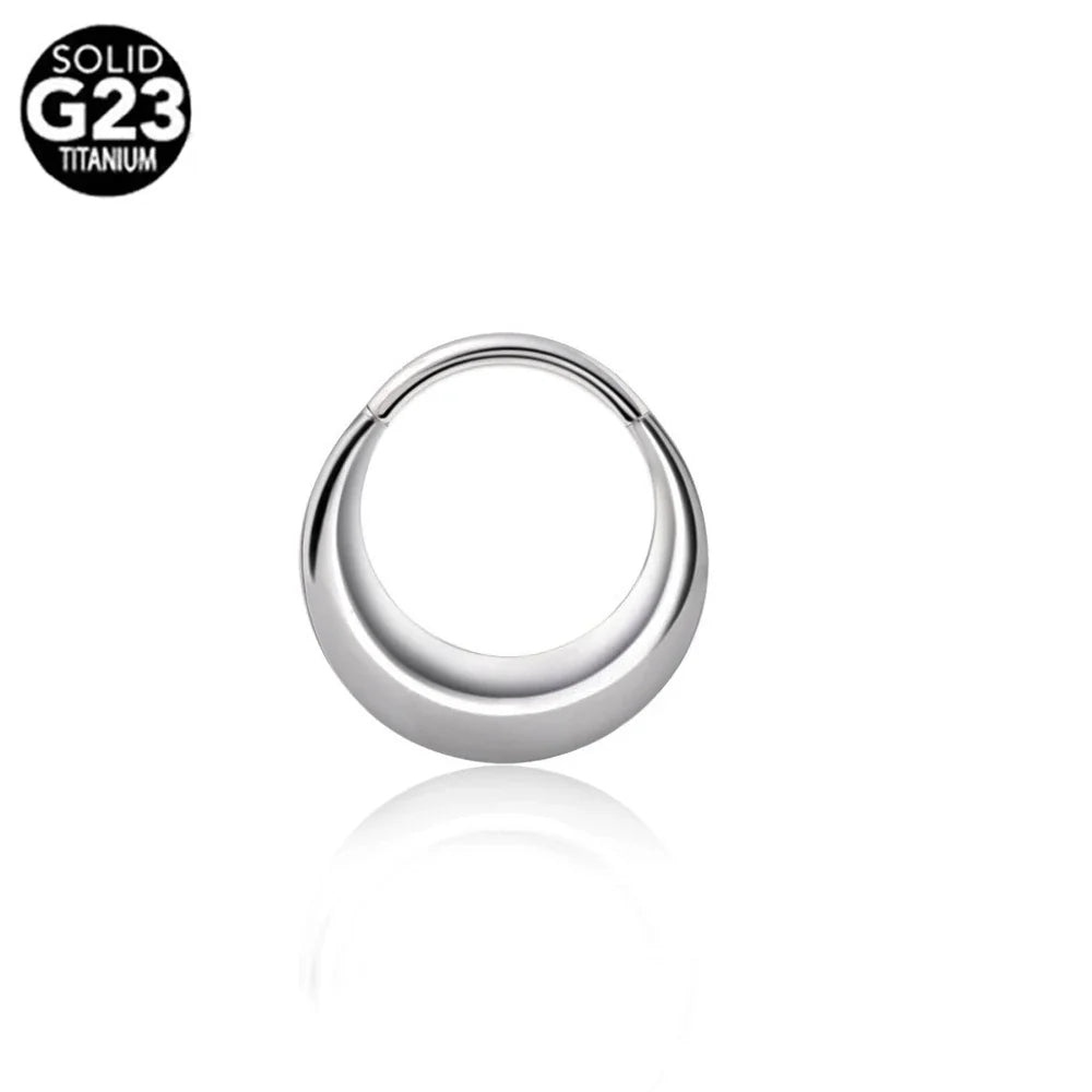 G23 Titanium Bee Septum Nose Ring Piercing Body Jewelry 16G Moon Segment Snake Clicker Helix  Ear Cartilage Heart Daith Hoop