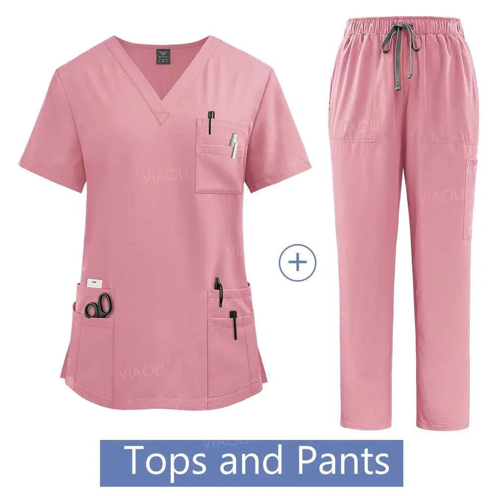 Women's Medical Suit Surgical Gown with Pockets