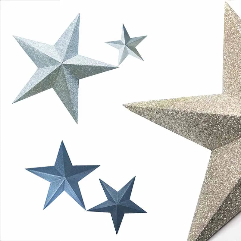 Glitter Origami Paper Set for Crafts Scrapbooking and Card Layering