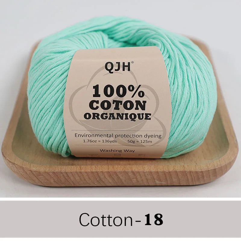 Soft Cotton Baby Yarn Set for Crochet and Knitting Crafts