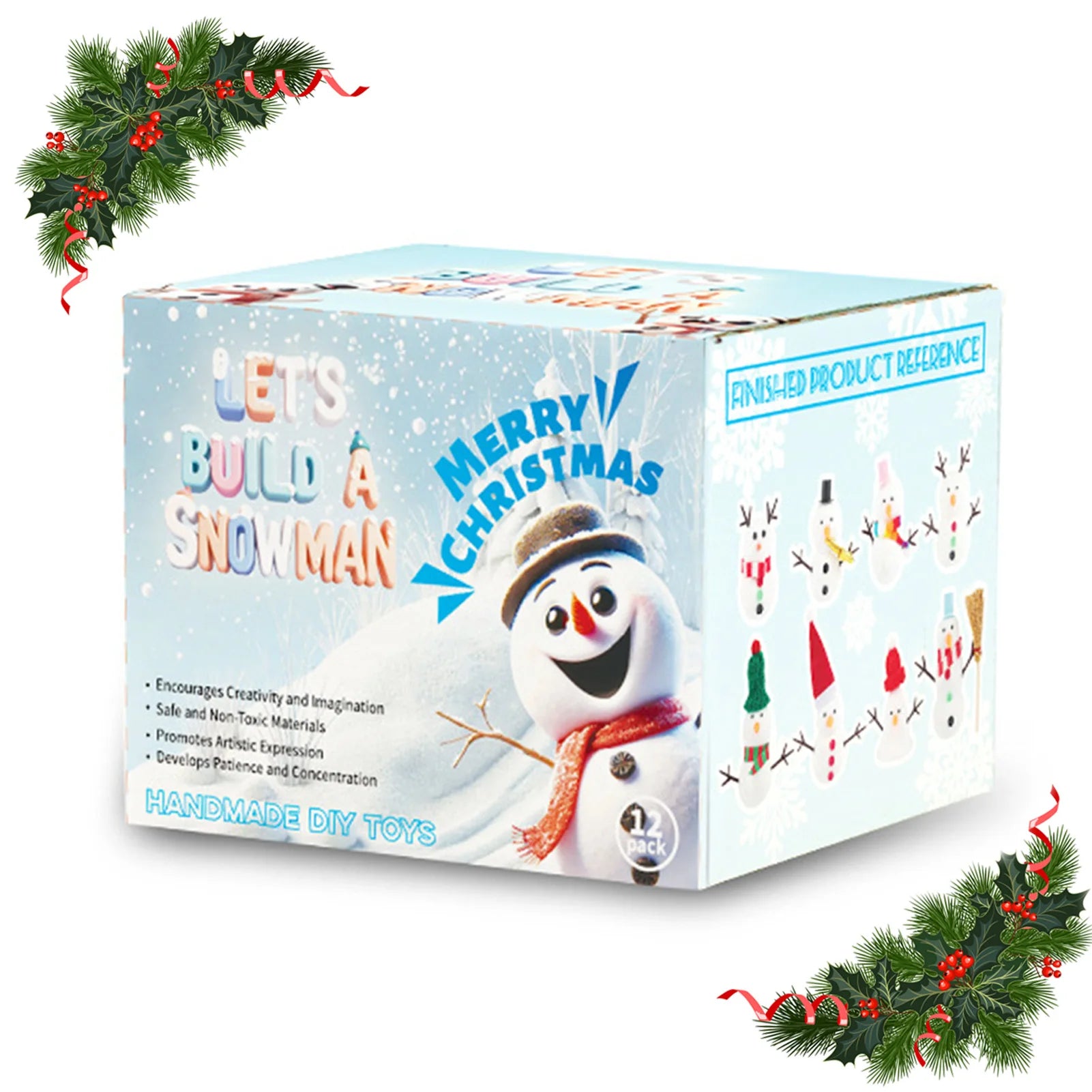 DIY Christmas Snowman Resin Craft Kit Educational Party Favor for Kids