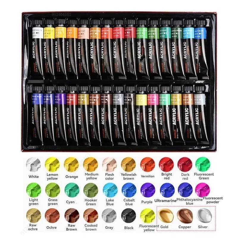 Acrylic Paint Set Multi-Color Art Supplies for DIY Craft Painting