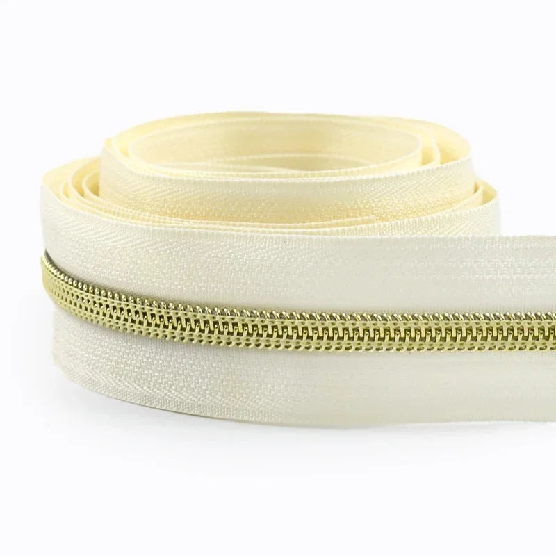 Nylon Zipper Tape Set with Metal Teeth for DIY Sewing