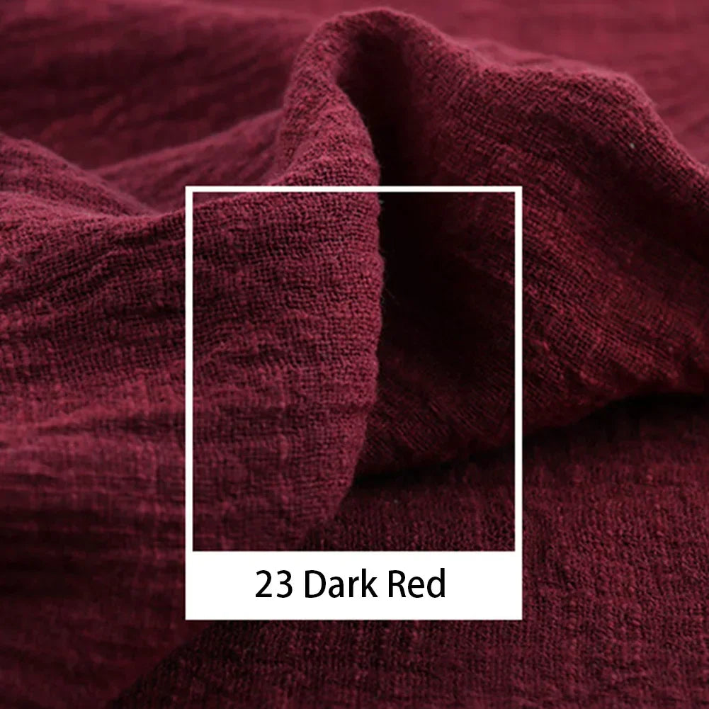 Organic Linen Cotton Fabric for DIY Sewing and Patchwork Crafts