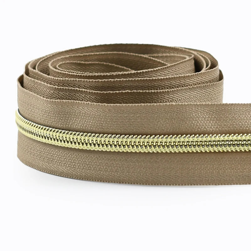 Nylon Zipper Tape Set with Metal Teeth for DIY Sewing