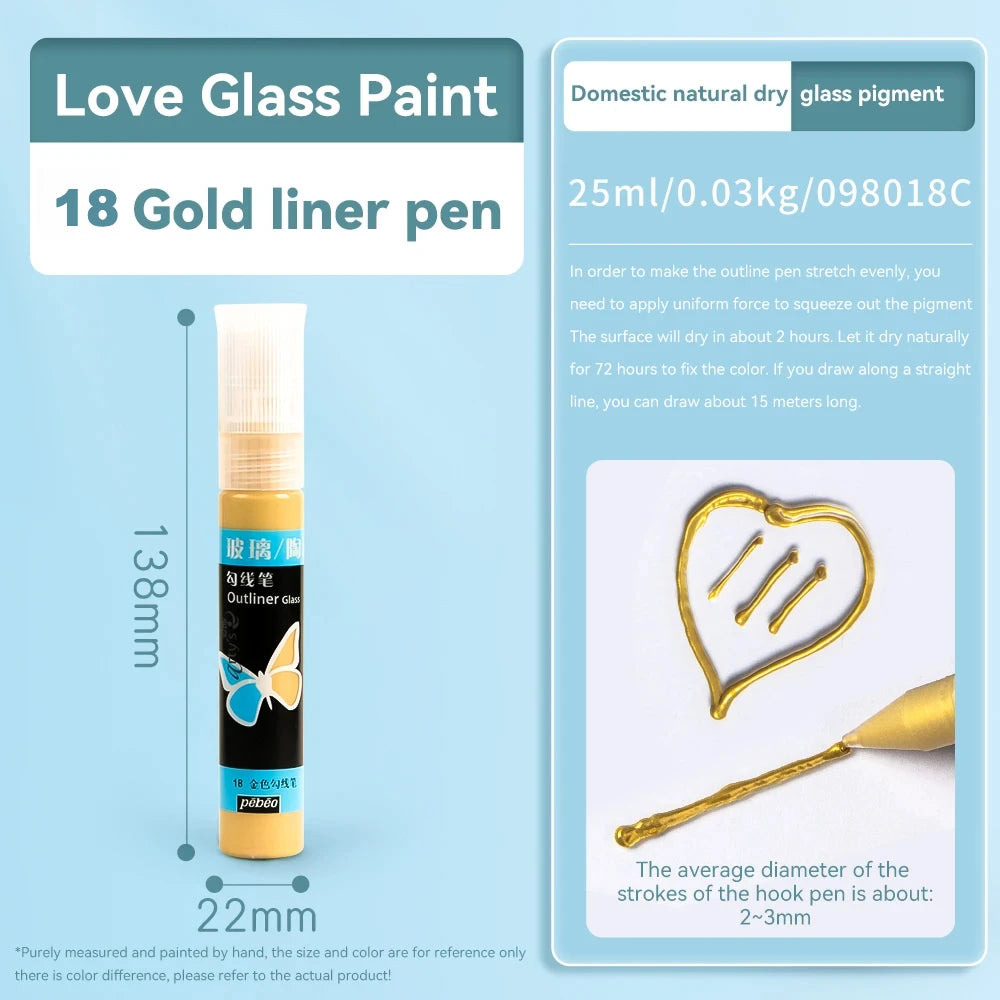 Waterproof Glass Acrylic Paint Set for DIY Art and Craft Projects