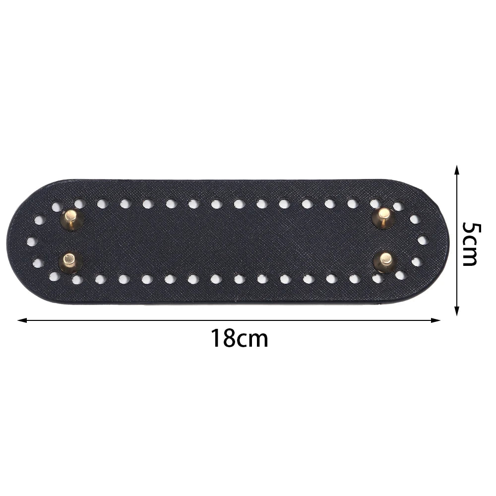 PU Leather Crochet Bag Bottom for DIY Knitting and Weaving Crafts