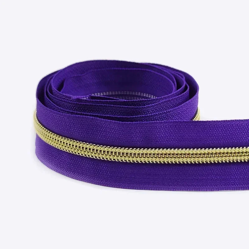 Nylon Zipper Tape Set with Metal Teeth for DIY Sewing