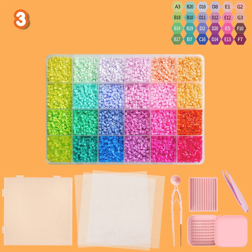 24000pcs Perler Fuse Beads Pixel Art Craft Kit DIY Puzzle