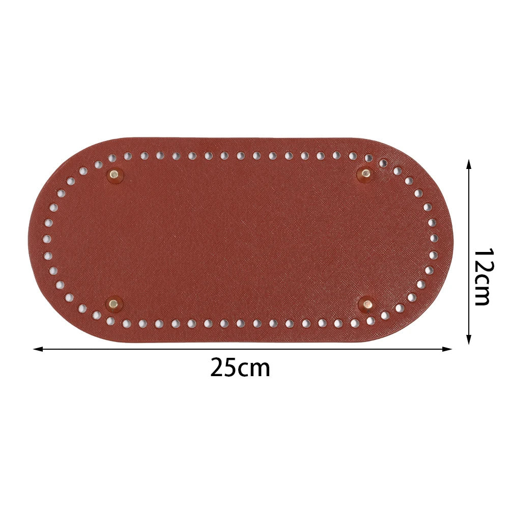 PU Leather Crochet Bag Bottom for DIY Knitting and Weaving Crafts