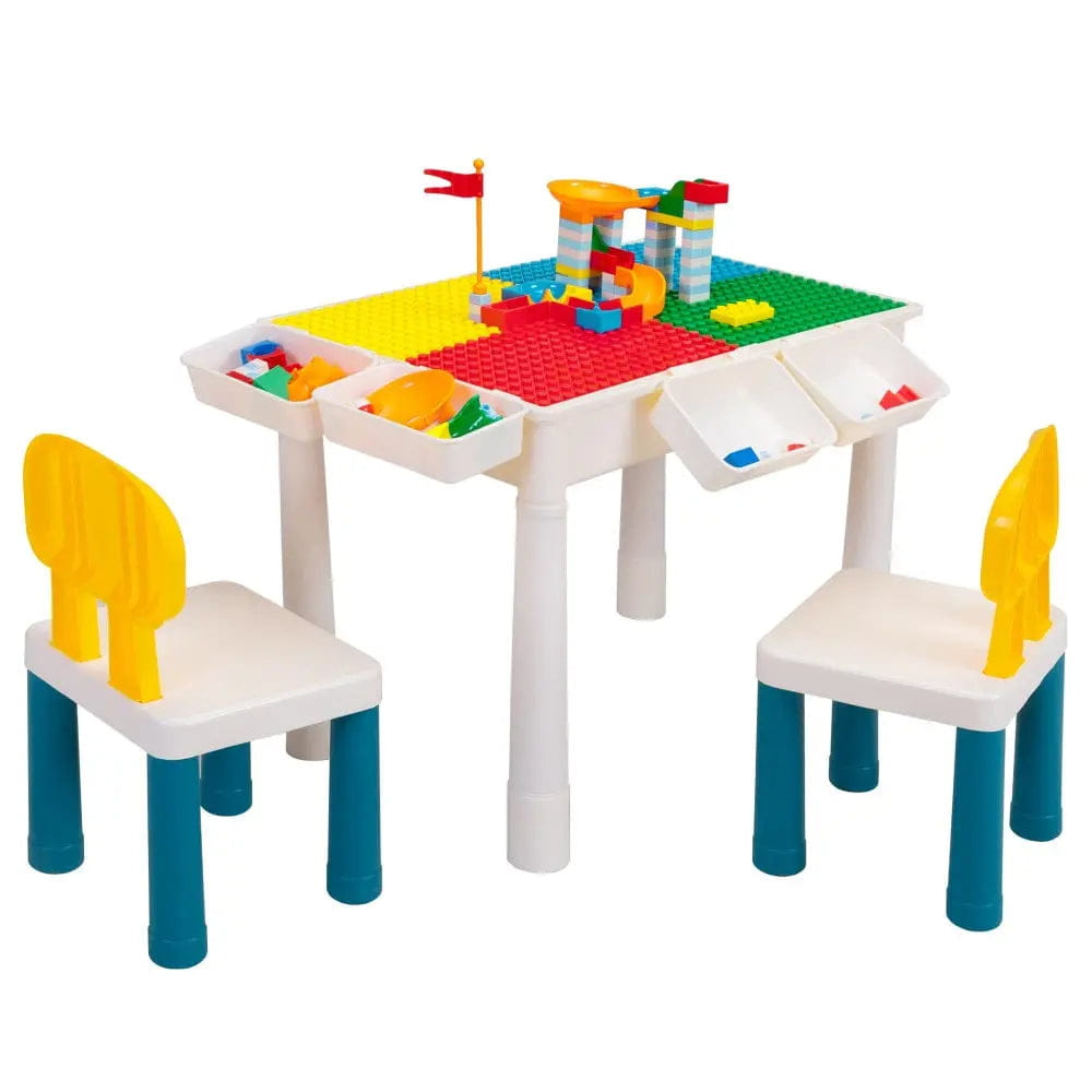 TOBBI & NYEEKOY Multi-Function Rectangular Kids Activity Table Set