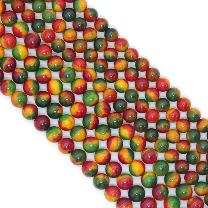Rainbow Agate 12mm Round smooth beads, 16inch strand, sku#U2358