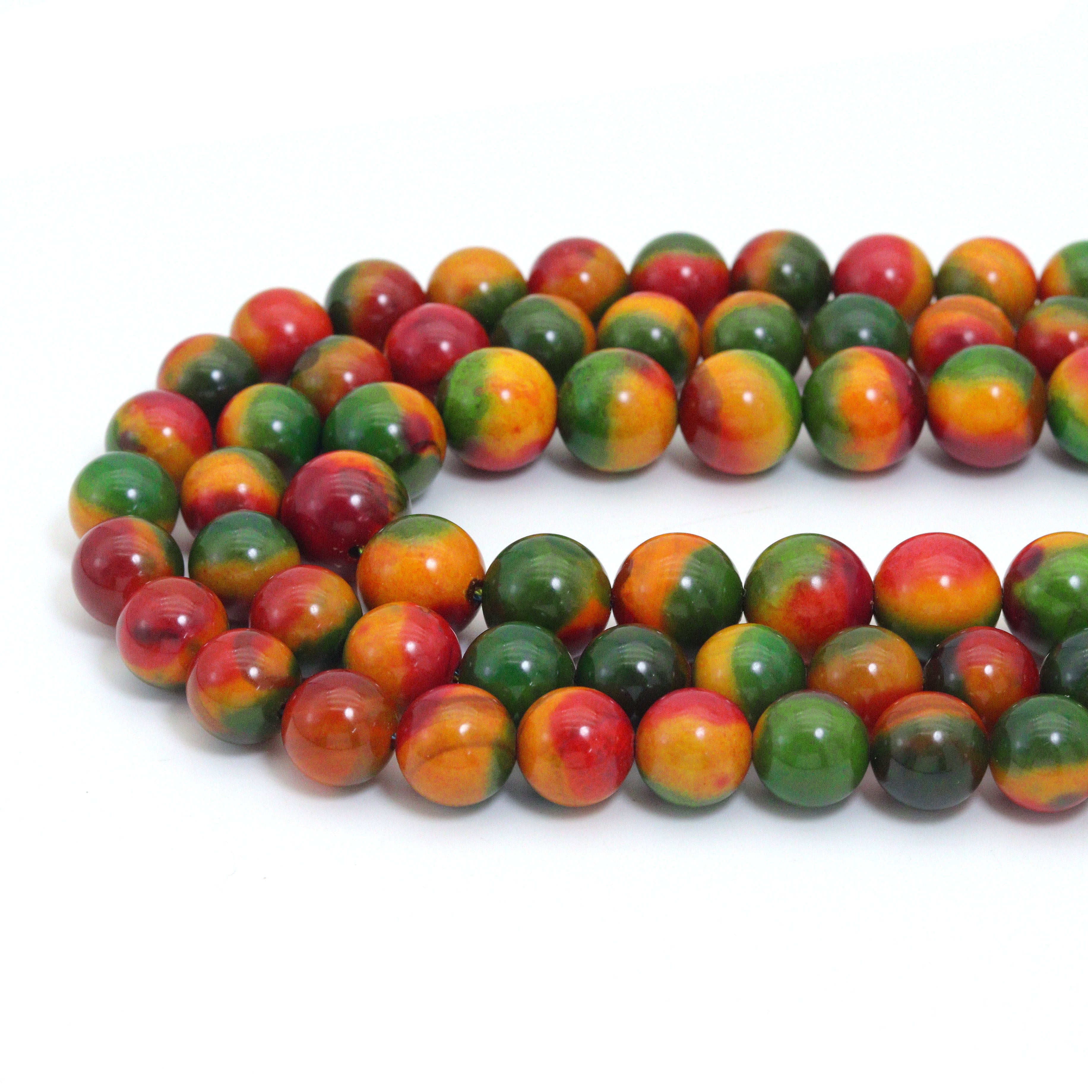 Rainbow Agate 12mm Round smooth beads, 16inch strand, sku#U2358