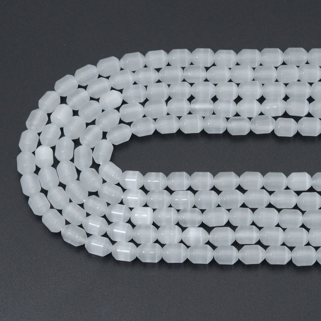 Natural Cat’s Eye Barrel Beads 8x10mm, 16inch full strands, sku#U2362