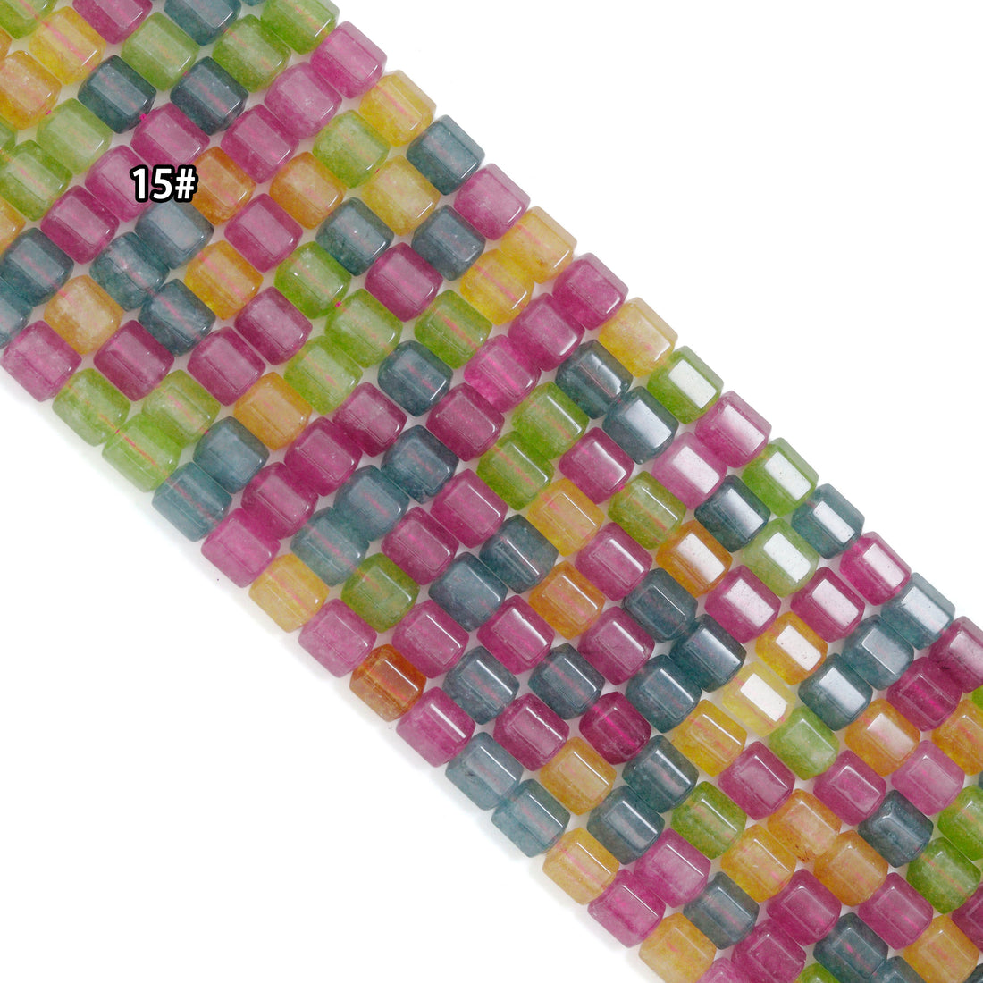 Natural Box-cut Cube 8x10mm jade Beads, 16inch full strands, sku#U2363