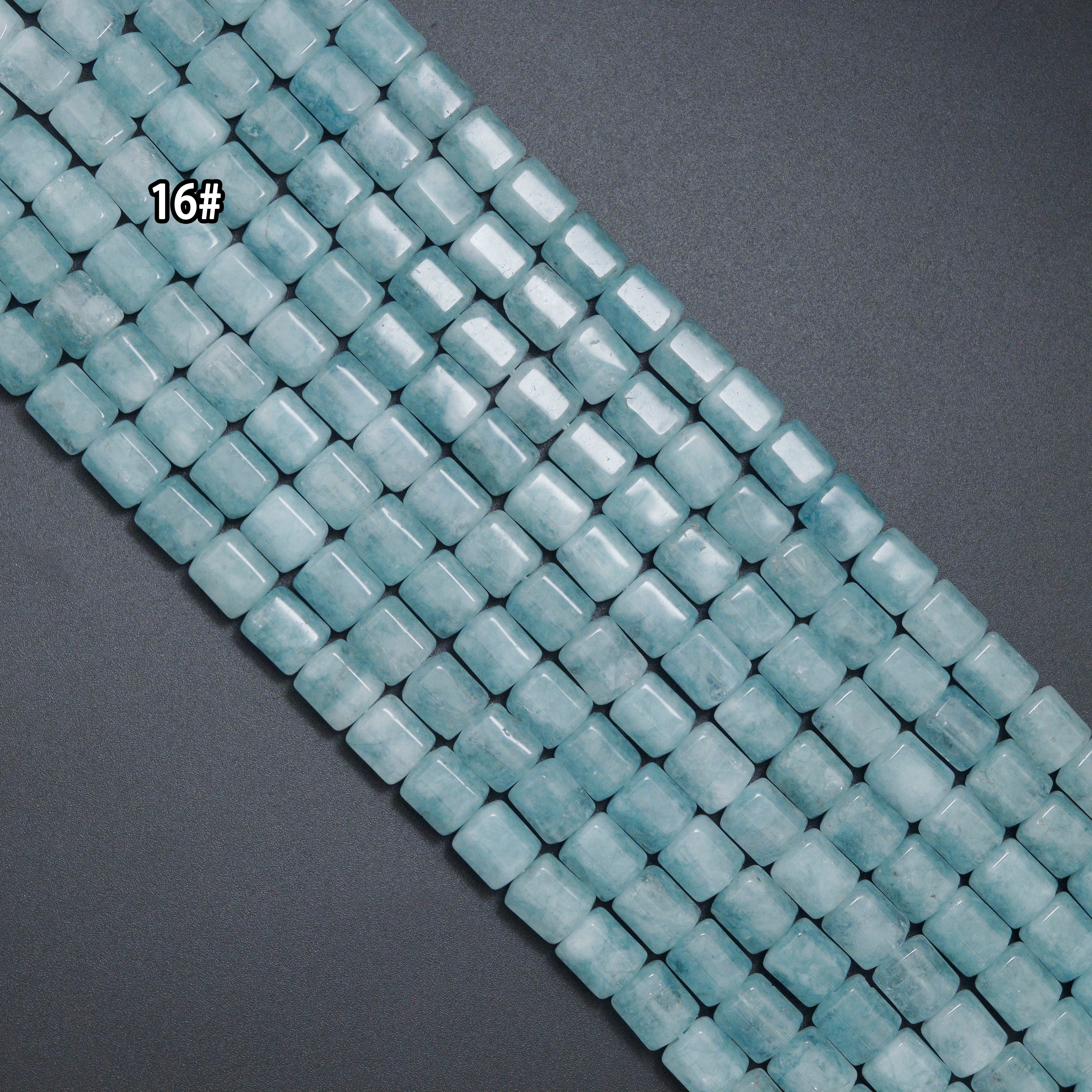 Natural Box-cut Cube 8x10mm jade Beads, 16inch full strands, sku#U2363