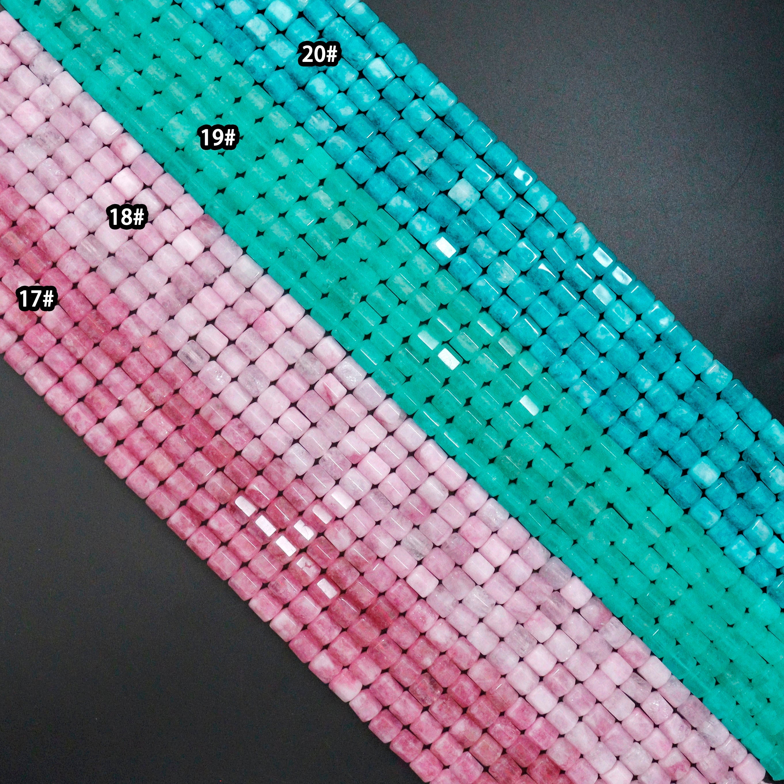 Natural Box-cut Cube 8x10mm jade Beads, 16inch full strands, sku#U2363