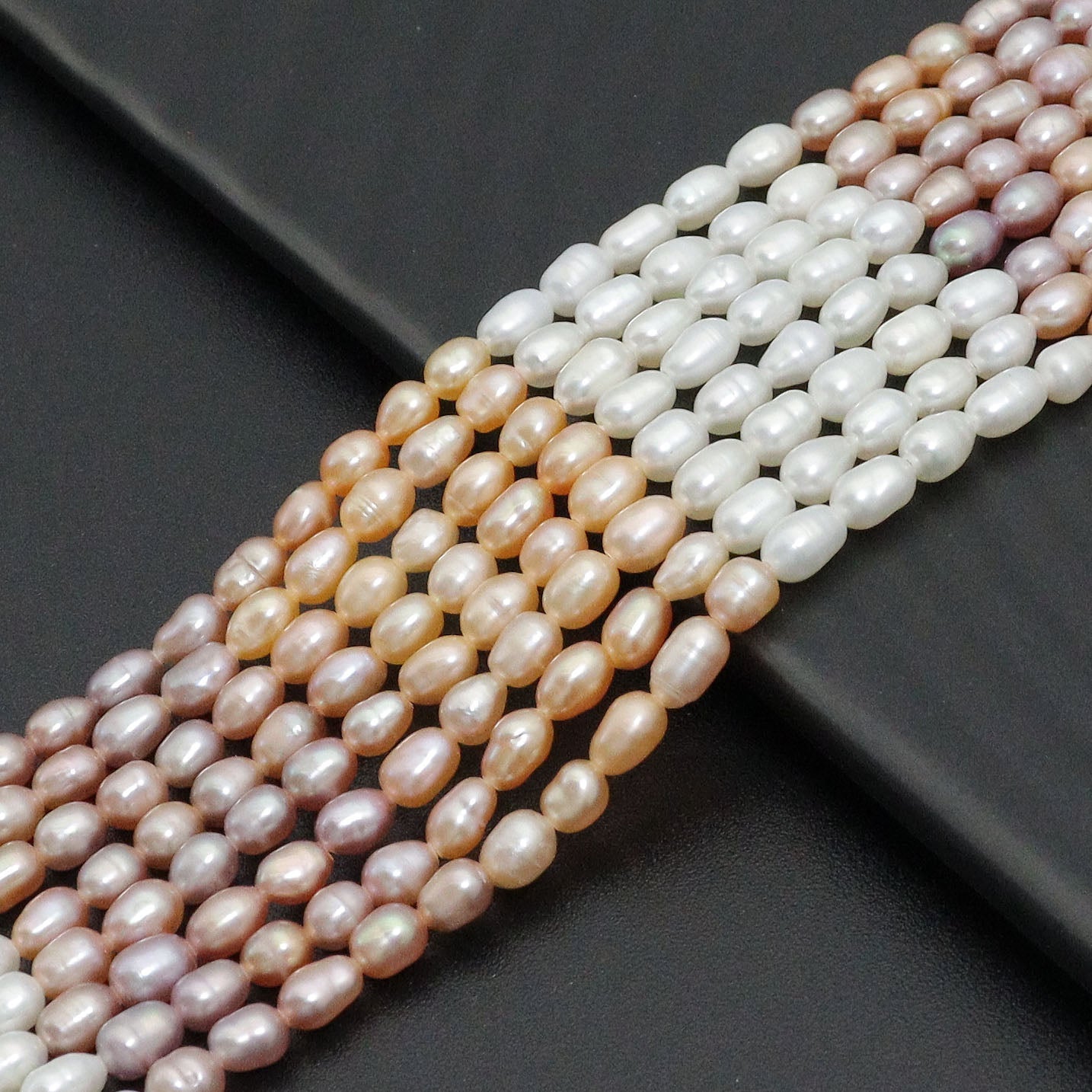 Multicolor Natural Freshwater Rice Shape pearls, Sku#U2366