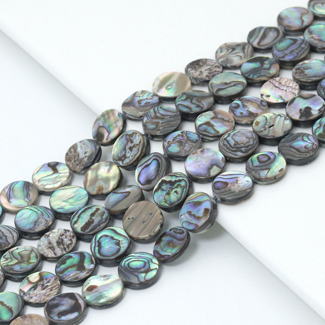 High Quality Natural Abalone Coin Shape Shell beads, Wholesale Gemstone Beads, Coin Abalone Beads, 16inch strand, U2409