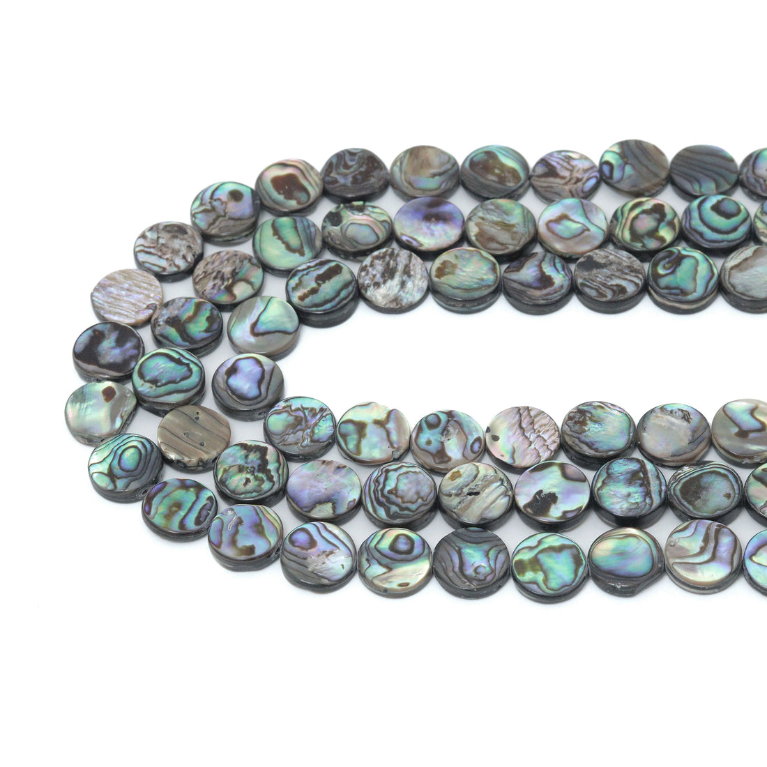 High Quality Natural Abalone Coin Shape Shell beads, Wholesale Gemstone Beads, Coin Abalone Beads, 16inch strand, U2409