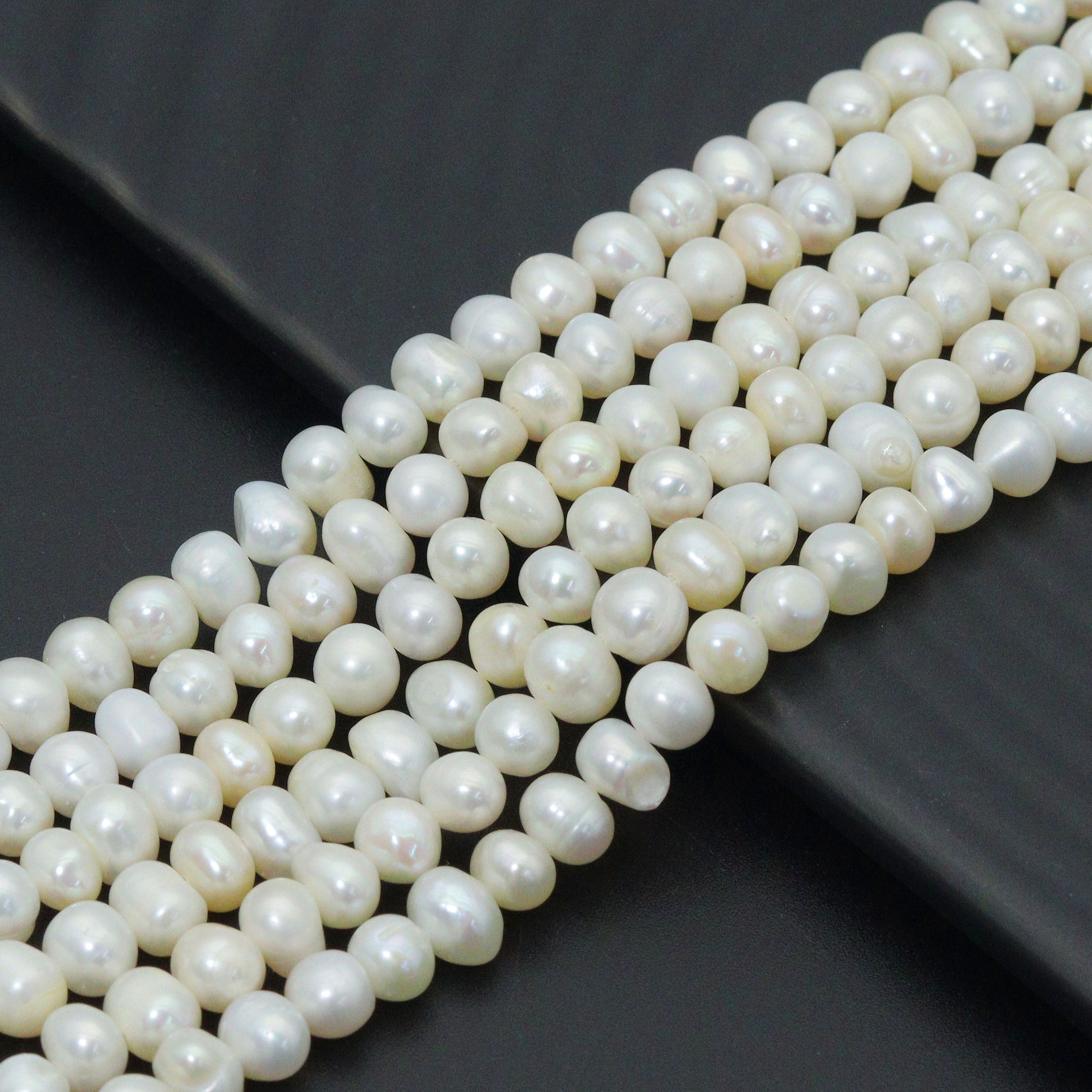 6-7mm Quality Natural Potato Freshwater Pearl Beads, Sku#U2420