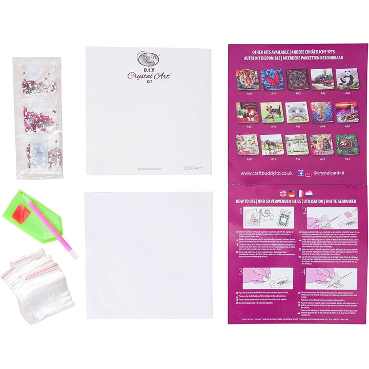 Unicorn Starlight Crystal Art Card Kit Craft Buddy