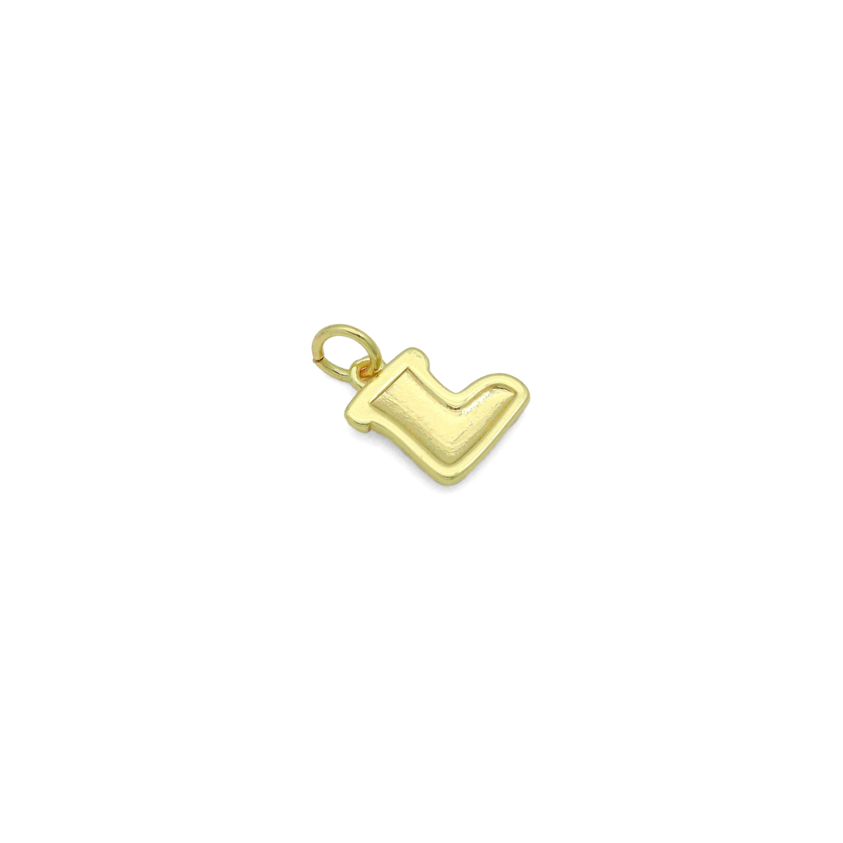 Abalone Mother of Pearl Christmas Stocking Charm Pendant, Sku#WL82
