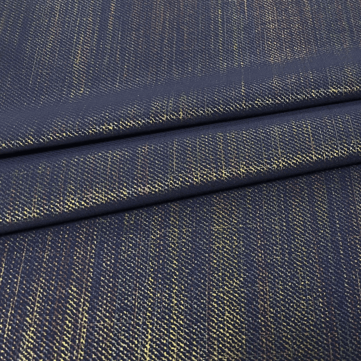 Denim Dream Rainbow Foiled Spandex Fabric | Blue Moon Fabric