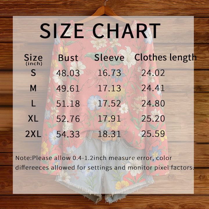 Women’s Fall Wildflower Print Long Sleeve T-Shirt