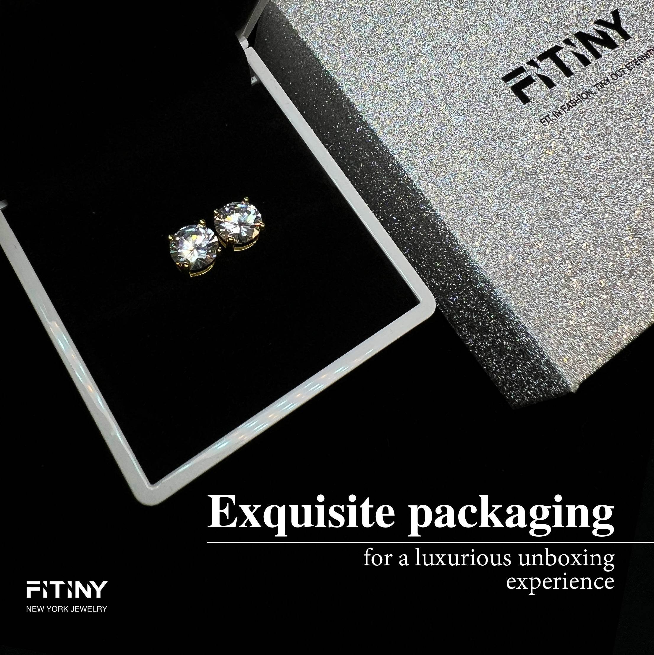 S925 Magnetic Moissanite / CZ Stud Earrings for Men Women, Inlaid Magnetic Earrings Non-Piercing Clip On Stud Earring