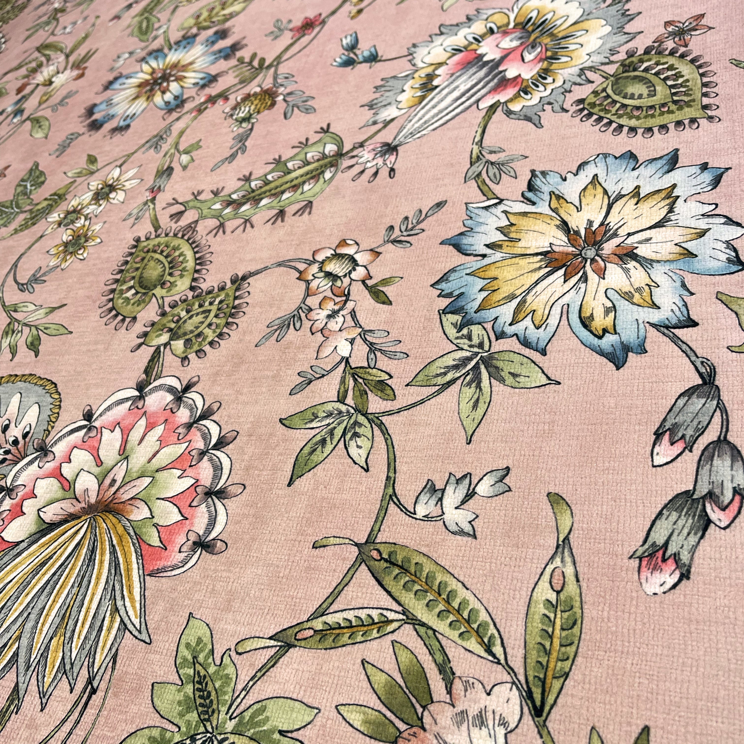 GIA JACOBEAN FLORAL PRINTEDUPHOLST ERY FABRIC BY THE YARD