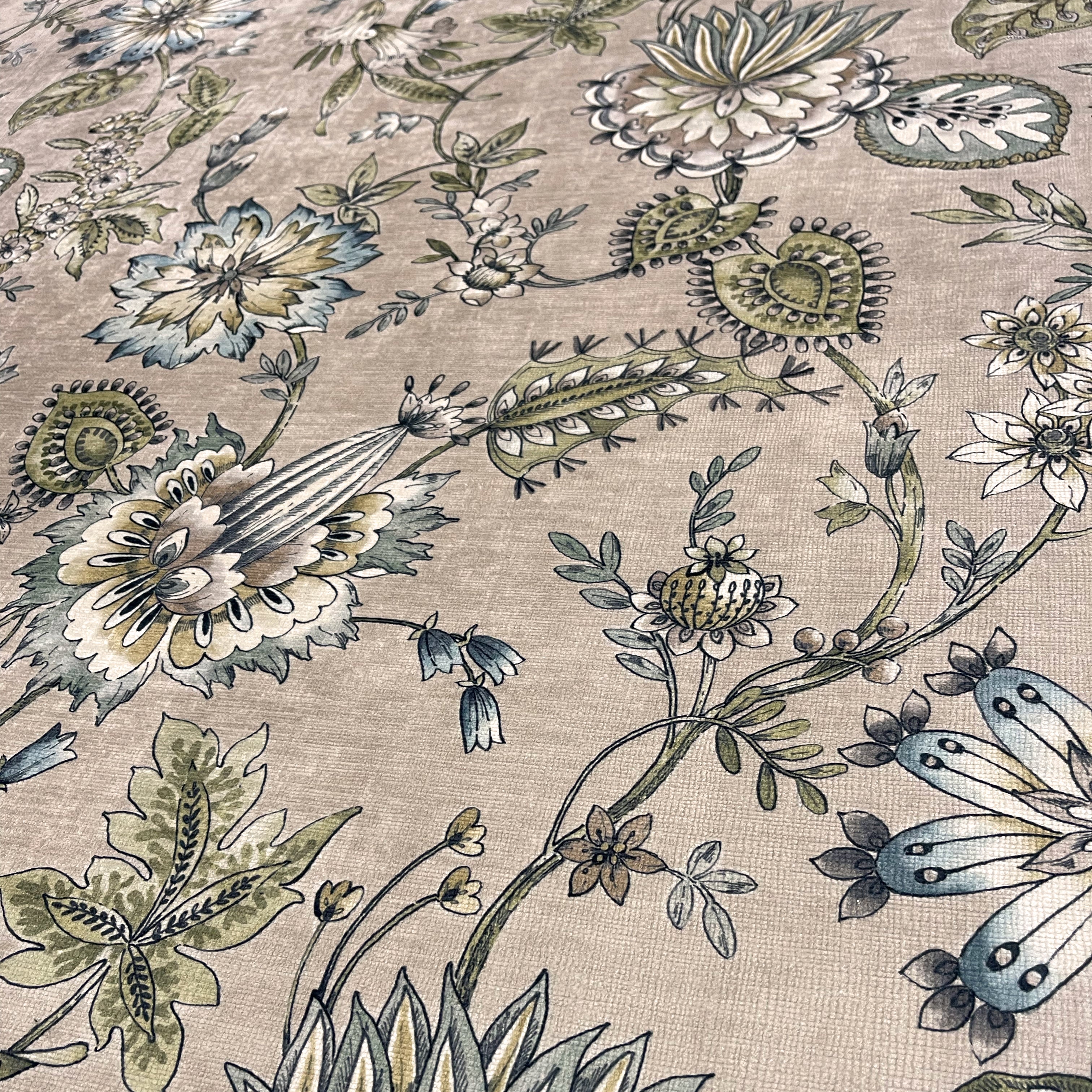 GIA JACOBEAN FLORAL PRINTEDUPHOLST ERY FABRIC BY THE YARD