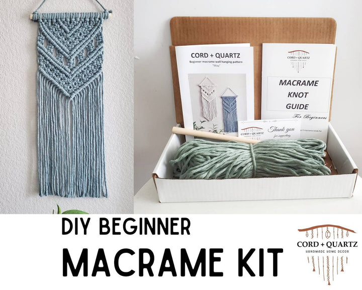 Macrame wall hanging kit "May". Beginner DIY  kits