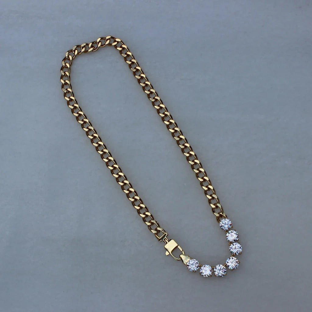 18K Gold-Plated Amanda Diamond Necklace