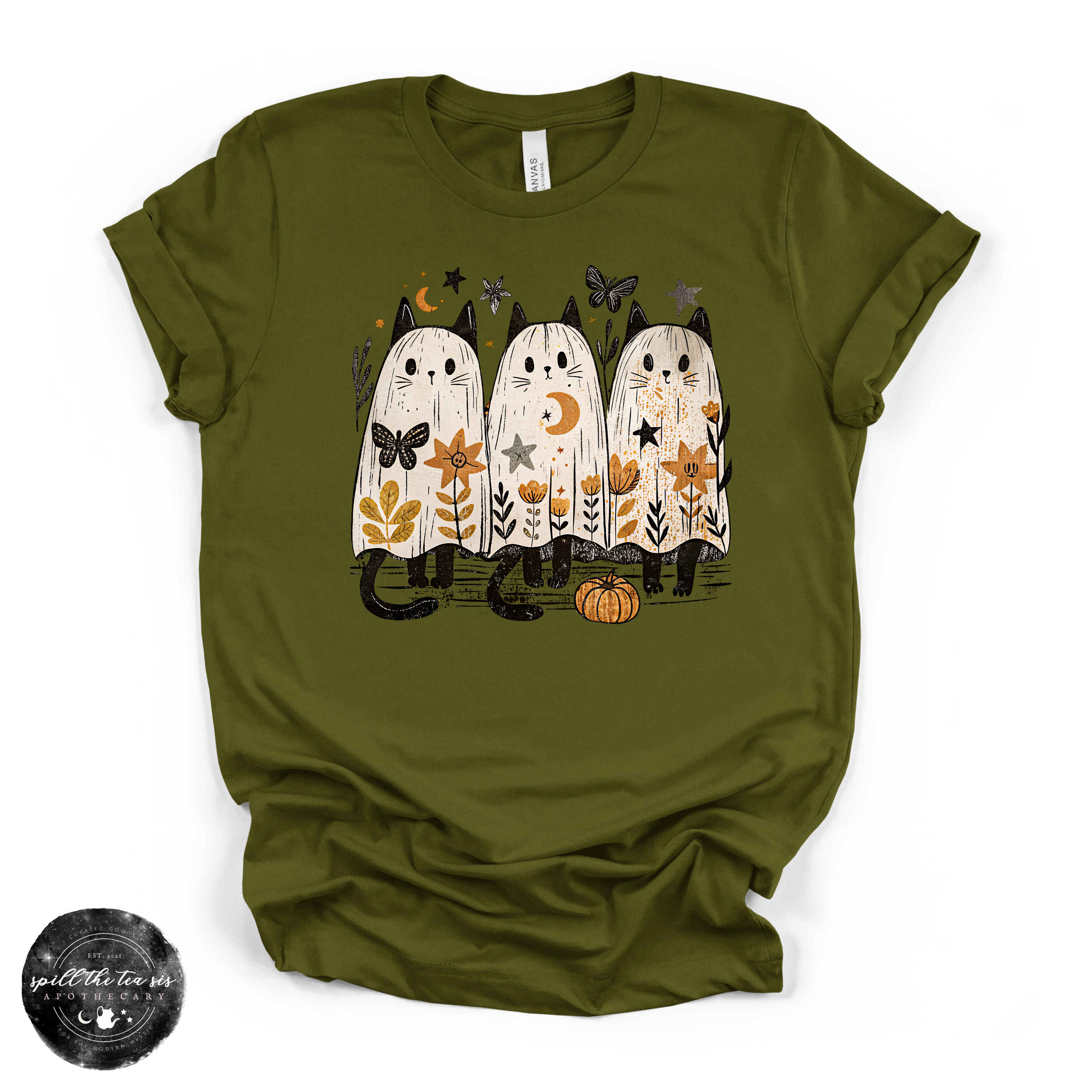 Ghost Cat Trio Tee