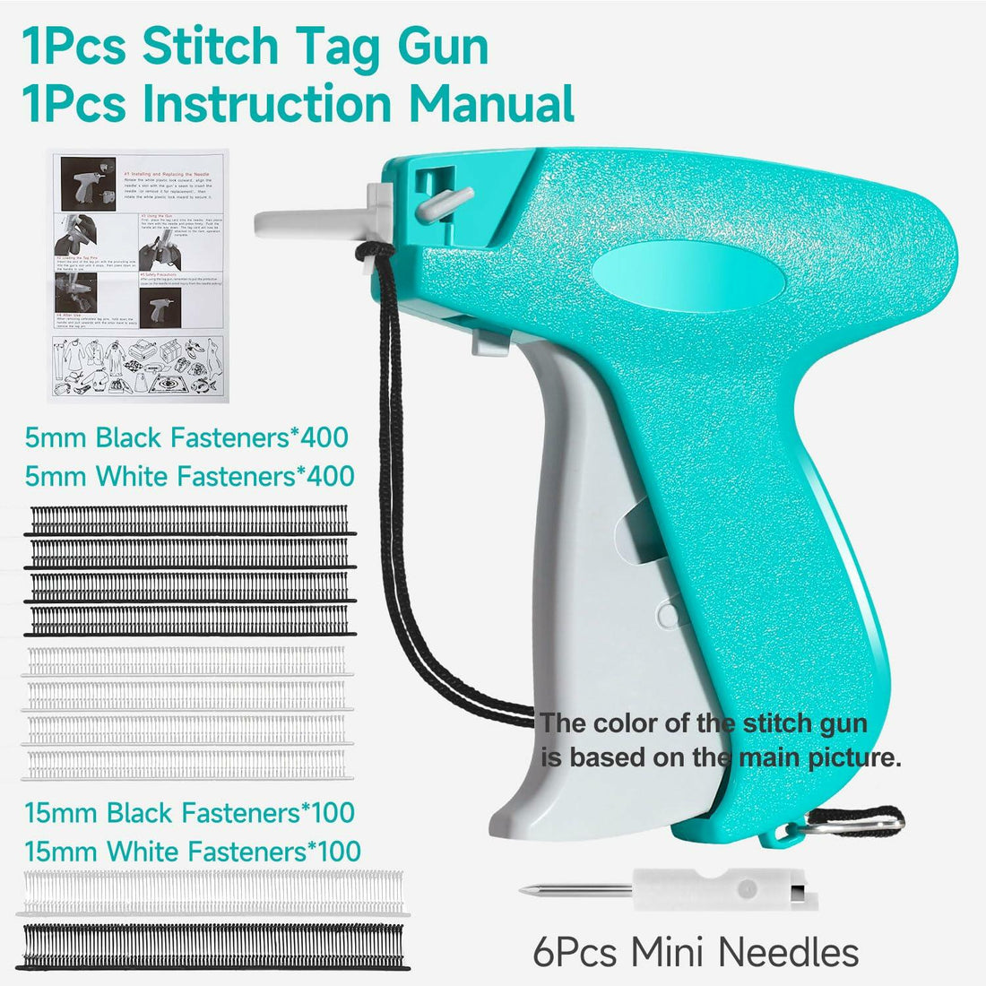 ANTAND Stitch Gun for Clothes Portable Tagging Gun 6 Needles 1000 Fasteners