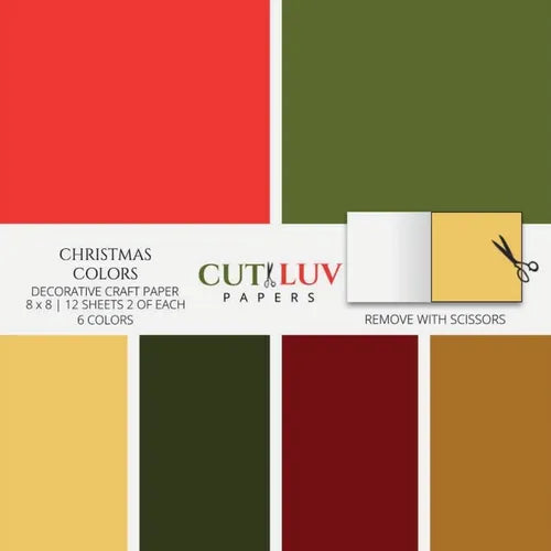 Christmas Colors Decorative Craft Paper: Scrapbooking Pages Design Paper for Printmaking, Collage, Papercrafts, Cardmaking, DIY Crafts - Paperback