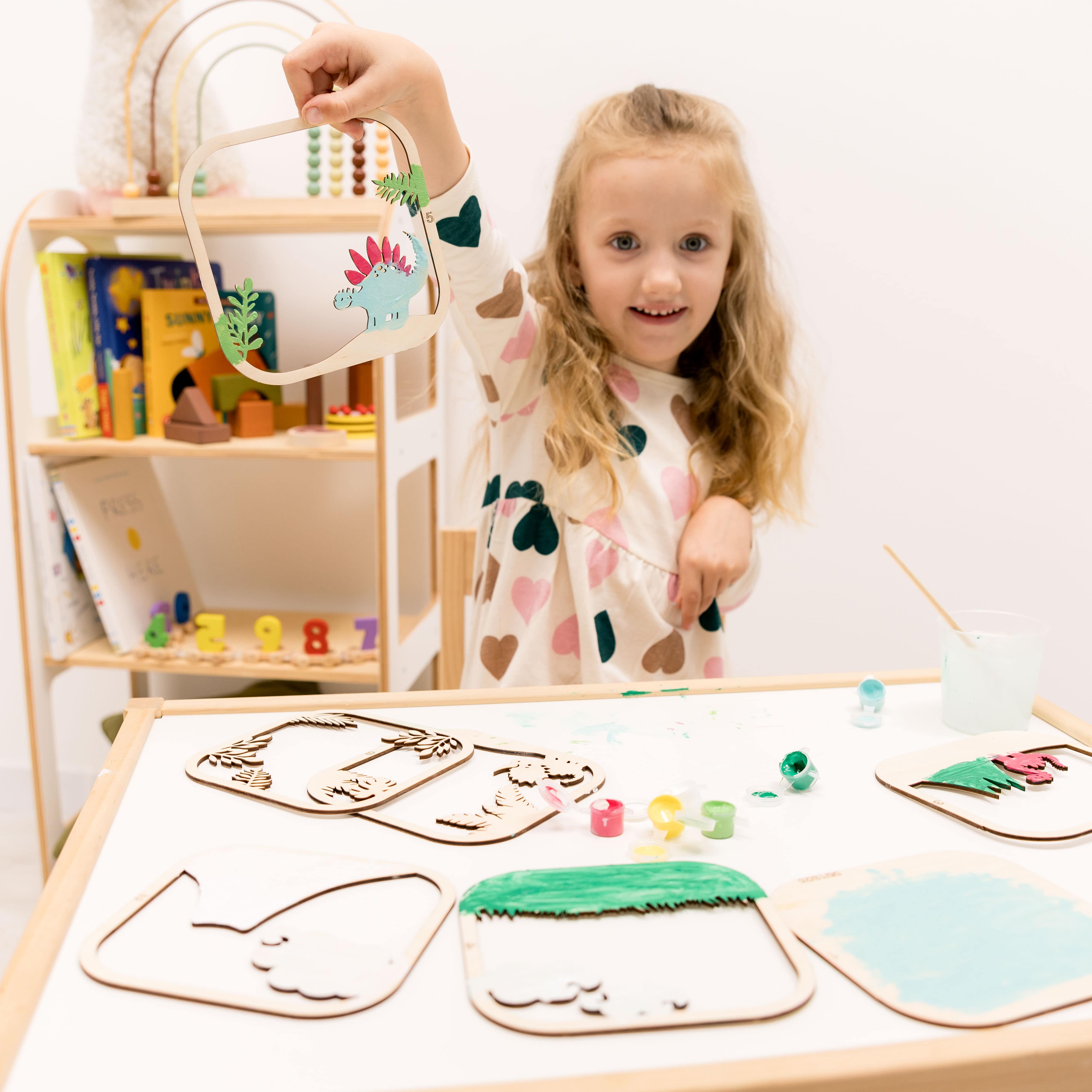 3D DIY Wood Painting Kit for Kids – Dino