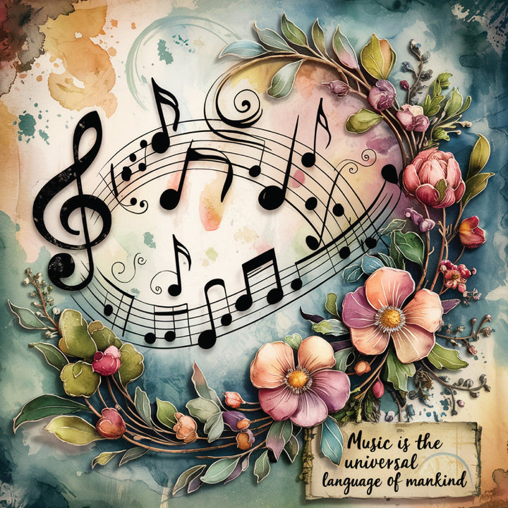 Music Sheet Fabric Panel 2