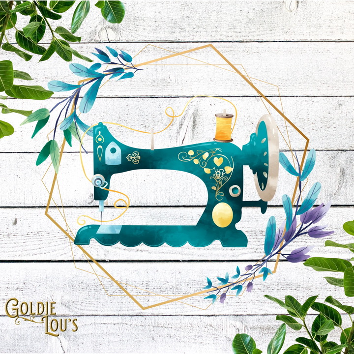 Teal Sewing Machine Mug