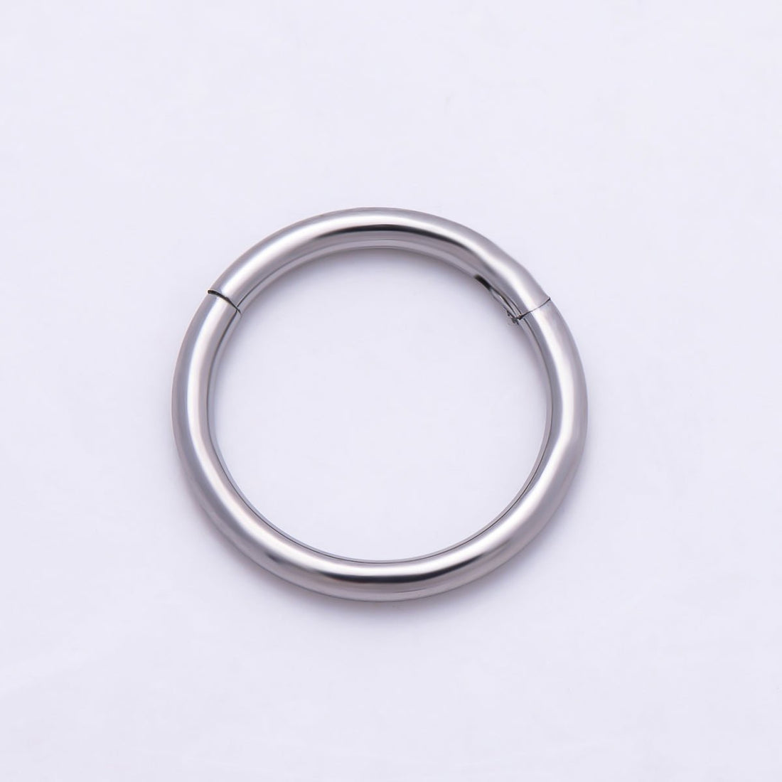 Titanium 10mm Silver Round Single Septum Cartilage Piercing Clicker | Findings-00469